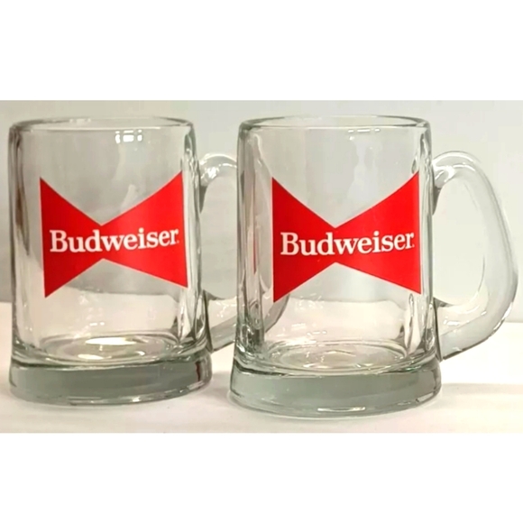 Vintage Budweiser Glass Beer Steins - Picture 7 of 7